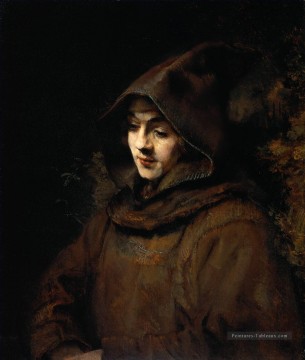 Titus van Rijn dans un portrait de moines Rembrandt Peinture à l'huile